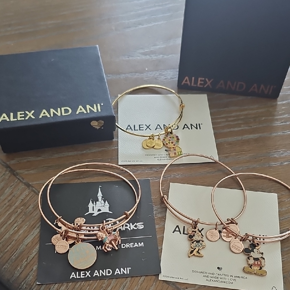 Alex and Ani Gold Charm Bracelets Stackable Jewelry